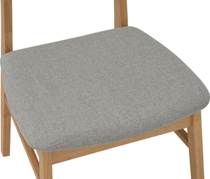 Modern Solid Wood Dining <b>Chair</b> with Synthetic Rattan Backrest <b>Padded</b> Fabric Seat <b>Chair</b> Mid Century Kitchen Furniture - Product Image 5