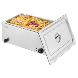 Scaldavivande Elettrico Professionale Commerciale 24QT con Vasca Full-Size, 1200W, in Acciaio Inossidabile, per Mantenimento e Riscaldamento Alimenti - Product Image 1