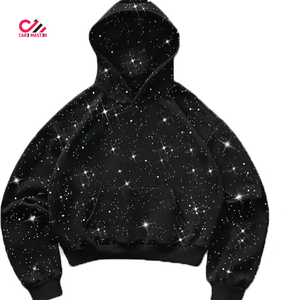 Conjunto Deportivo CARE MASTER con Estampado de Estrellas, Sudadera con Capucha y Pantalones Largos Unisex, Corte Holgado Informal para Otoño - Product Image 3