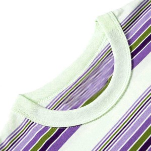 Camiseta de Algodón a Rayas Sublimada Transpirable de Calidad Boutique, Diseño Minimalista, Ropa para Hombre 2026, Venta al Por Mayor - Product Image 3