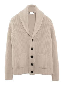 <b>Cardigan</b> Lapel <b>Long</b> Sleeve Knitted Sweater <b>Men's</b> Autumn Solid Color Button Closure Regular Fit Full Sleeve - Product Image 1
