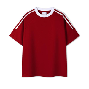 T-shirt décontracté pour homme 100 % coton, coupe ample, épaules tombantes, manches longues, col rond, couleur unie, respirant, tissu 220g - Product Image 1
