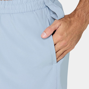 Shorts de sport pour homme avec logo personnalisé, couleur vert-bleu, polyester à séchage rapide, coupe confortable avec ceinture élastique - Product Image 3