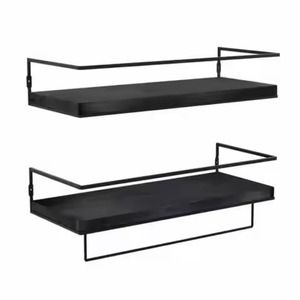 Modern Double Tier Storage Rack With Gold Metal Frame And Glass <b>Shelves</b> For Living Room Standing Type Design <b>Wall</b> <b>Shelf</b> - Product Image 6