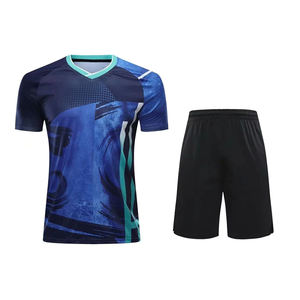 Ropa de tenis de mesa de excelente calidad, camiseta y pantalones cortos de bádminton para hombre de secado rápido, uniforme transpirable de tenis de mesa - Product Image 2