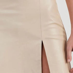 Nouveautés 2026 – Jupes en cuir respirantes et écologiques pour l'hiver, longueur genou, style formel, très tendance pour femmes - Product Image 6