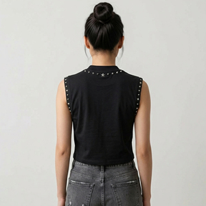 เสื้อกล้ามพิมพ์ลายกราฟิกสไตล์วินเทจ ผ้าเจอร์ซีย์คอตตอน 100% เนื้อหนา สำหรับขายส่ง - Product Image 6