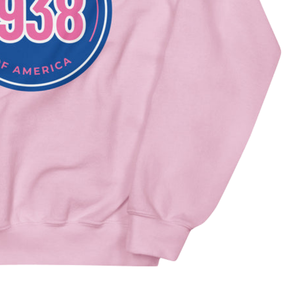 Sweat-shirt à col rond bleu foncé et rose avec motif, en polaire douce, à manches longues, unisexe, décontracté, vêtement de mode d'hiver - Product Image 6