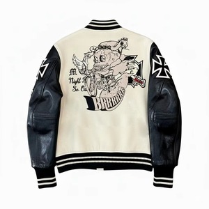 Lenova Industries Fashion Embroidered Genuine <b>Leather</b> <b>Jacket</b> LI-ELMJ-01 Custom Luxury Motorcycle Outerwear OEM ODM Factory - Product Image 3