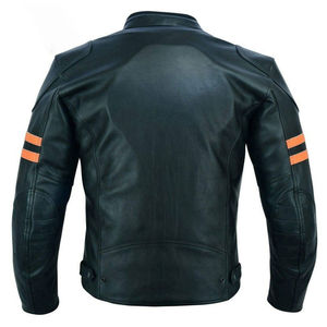 Chaqueta de Motociclista de Cuero Genuino de Primera Calidad, Resistente al Viento, para Invierno, Servicio OEM de Alta Calidad, Chaquetas para Hombre - Product Image 3