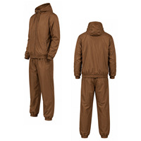 Ensemble coupe-vent imprimé à capuche en polyester pour homme – Veste et pantalon personnalisés légers pour le sport, l'entraînement en extérieur et la gym