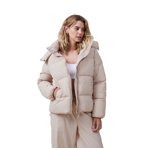 Vestes matelassées classiques pour femmes, très vendues, avec capuche, logo, fermeture éclair, style décontracté - Product Image 6