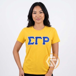 Camiseta Casual de la Hermandad Femenina GREEK TREASURES Sigma Gamma Rho, Cuello Redondo, Manga Corta, Poliéster/Algodón, Protección UV, Venta al Por Mayor - Product Image 5