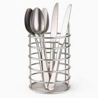 Support de rangement pour cuillères et baguettes en acier inoxydable au design antique pour restaurant, support pour cuillères à soupe, en promotion