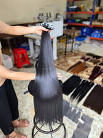 ¡Venta superior! Extensiones de cabello humano vietnamita natural crudo 100%, paquete de pelo crudo virgen recto de hueso de trama