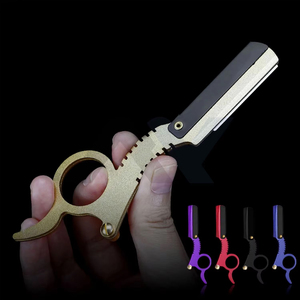 Professional <b>Straight</b> Edge Barber <b>Razor</b> Premium Manual Hair Cutting & Beard Shaving <b>Razor</b> with Replaceable Blades Hairdresser - Product Image 2