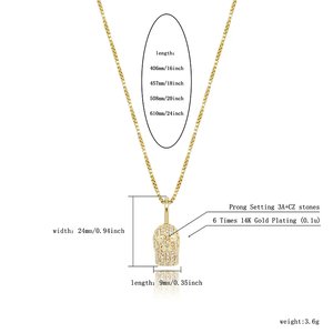 925 Silver Mask Pendant Zircon Hiphop Jewelry Gift <b>Iced</b> <b>Out</b> Moissanite Pendants Charm Gold Bling Cuban Link <b>Chain</b> Mens Womens - Product Image 3