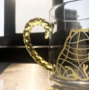 Caneca de café personalizada de fábrica, caneca borosilicate de vidro