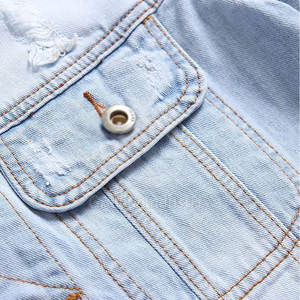 Veste en jean décontractée unie pour homme 2026 – Nouvelle mode streetwear écologique et respirante 100 % coton – Confortable pour l'hiver - Product Image 4