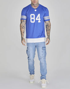 T-shirt pour homme en coton 100% pur 300 GSM avec logo personnalisé, motif imprimé, couleur unie, coupe ample, style décontracté - Product Image 2