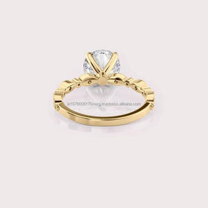 Anillo de Compromiso de Moissanita Elegante Más Vendido para Mujer, Joyería Clásica de Boda con Diseño Atemporal, Disponible para la Venta - Product Image 3