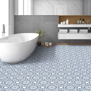 20 Piezas de Baldosas Autoadhesivas de PVC para Piso, 7.9 x 7.9 Pulgadas, Impermeables, Antideslizantes, Láminas para Piso Laminado - Product Image 3