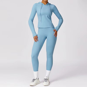 Ensembles de sport et yoga pour femmes en gros – Shorts à cordon et hauts sexy personnalisés deux pièces, anti-humidité, extensibles dans les quatre sens - Product Image 4