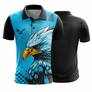 Camiseta Polo Deportiva Sublimada con Estampado de Águila Personalizada, Transpirable, de Secado Rápido, para Hombre, para Golf, Casual, de Manga Corta, para Equipo - Product Image 6