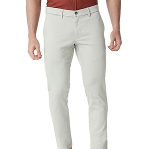 High Quality Quick Dry Solid Color Vintage Fashion Stylish Men Chino Pants Office <b>Working</b> Streetwear Durable Wash Men Chino Pant - Product Image 1