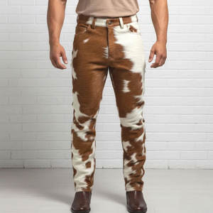 Pantalones de Hombre 2025, de Cuero Vacuno Premium, con Cintura Elástica, Corte Acampanado, de Shenra Industry, Atrevidos, Elegantes y a la Moda - Product Image 1