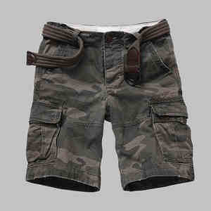 Pantalones cortos cargo para hombre, diseño de camuflaje para exteriores, pantalones cortos cargo hasta la rodilla, pantalones cortos tácticos de trabajo, pantalones cortos cargo de camuflaje para hombre - Product Image 4