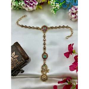 Indian Ethnic Artificial Jewellery Madhuri Heritage Hath Panja Cultural Collectible - Product Image 2