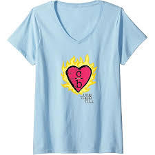 T-shirt pour femme à col en V, coupe ajustée, imprimé, nouvelle mode, confortable, en coton mélangé extensible, haut décontracté basique pour tous les jours - Product Image 2