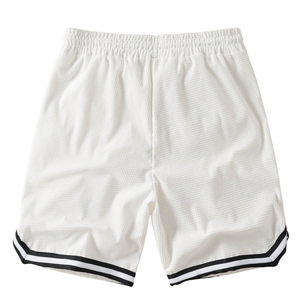Men Waffle Knit Shorts Drawstring <b>Elastic</b> Waist Summer Shorts Relaxed Fit Side Pockets Athletic Wear Contrast Trim Streetwear - Product Image 2