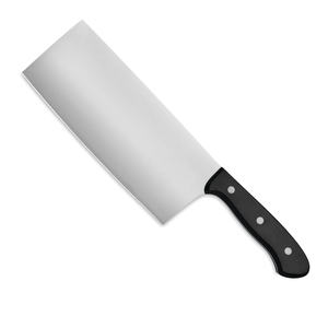 Cuchillos de Chef Profesionales de Acero Inoxidable, Hoja Rectangular Ancha y Afilada con Mango Negro de Triple Remache para Cortar Carne y Verduras - Product Image 2