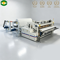 Ligne de fabrication automatique de papier toilette haute vitesse, certifiée CE, impression bicolore et gaufrage à la colle