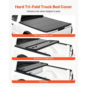 Copertura Rigida Tri-Fold per Cassone Pick-up 5.5 ft (67.1 Pollici) Impermeabile Pieghevole per Ford F150 2015-2025 - Product Image 3