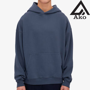 Sudadera con capucha de algodón de alta calidad, estilo vintage, lisa, con diseño de logotipo personalizado, para hombre y mujer, de Ako. - Product Image 1