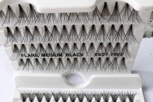 Extensions de cils en grappes sans nœuds en faux vison, mélange de cils individuels et en grappes - Product Image 3
