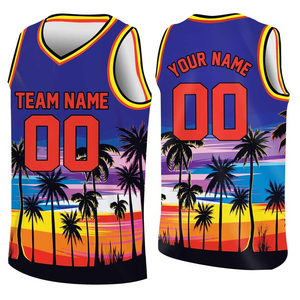 Custom Basketball Jersey Team Name & Number, <b>Game</b> Day Outfit, Hawaiian Basketball Shirt for Basketball Lovers - Product Image 4
