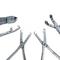 Kit d'instruments pour plaques thoraciques Azicon en acier inoxydable : fixation des fractures thoraciques, plaques de blocage des côtes, tournevis et pinces de pliage