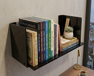 Contemporary Black Metal <b>U</b>-Frame Wall Shelf for Interior Decoration & Storage - Product Image 1