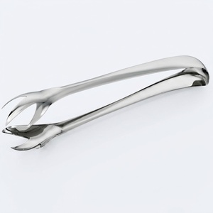 Custom Logo Food Grade Stainless Steel Rose Relief Handle Appetizer <b>Serving</b> <b>Tongs</b> Silver Small Ice Cube Clamp Mini Candy Grabber - Product Image 6