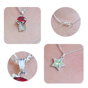 Llaveros Colgantes de Metal con Cristales Brillantes y Gemas, Kit de Dijes Metálicos de Estrella y Gato en Aleación Plateada - Product Image 1