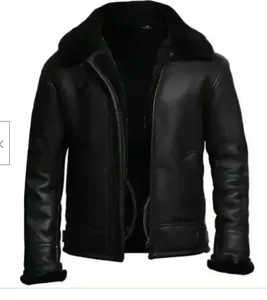 Veste de moto en cuir synthétique sur mesure, respirante, rembourrée en coton, imperméable, zippée, pour homme, pour l'hiver - Product Image 3