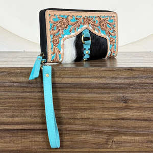 Nuevo Bolso de Mano Largo para Mujer, Estilo Occidental 2026, con Bloqueo RFID, Gran Capacidad, Cuero Repujado a Mano, con Correa para la Muñeca - Product Image 4