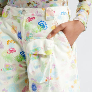 Pantalon cargo à taille haute pour femmes, à fleurs, longueur intégrale, coupe ample, style décontracté, avec plusieurs poches, tissu en coton imprimé - Product Image 5