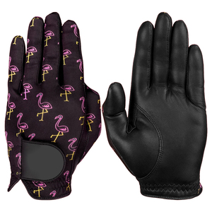 Gant de golf imprimé flamant rose, main droite, cuir PU, antidérapant, à enfiler, gant de sport unisexe - Product Image 1