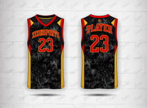 Maillot de basket personnalisé Zeonsports, sublimé, sans manches, col en V, polyester respirant, unisexe - Product Image 4