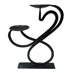 Portavelas de pilar de doble brazo, portavelas de hierro y Metal para decoración del hogar, decoración de bodas y fiestas - Product Image 1